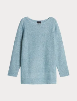 Maglia in mohair e paillettes