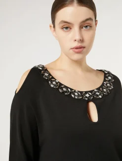 Maglia in viscosa ricamata