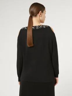 Maglia in viscosa ricamata