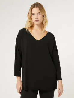 Maglia in viscosa stretch crêpe