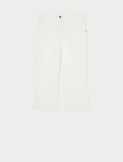 Pantaloni flare in bull di cotone