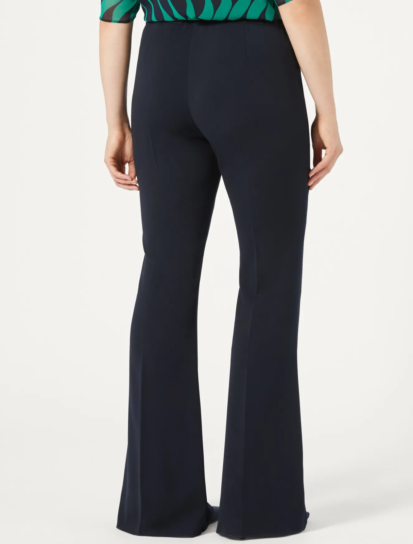Pantaloni flare in cady