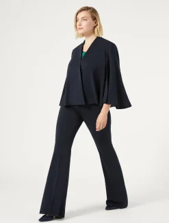 Pantaloni flare in cady