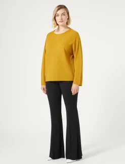 Pantaloni flare in cady