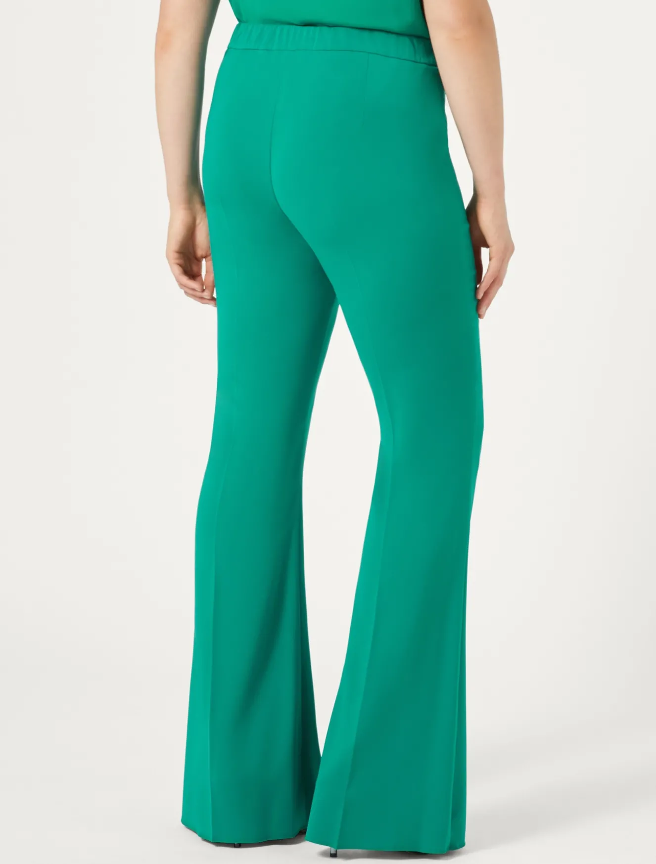 Pantaloni flare in cady
