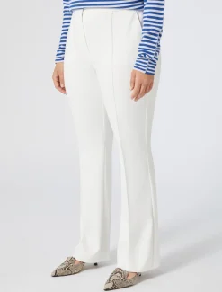 Pantaloni flare in cotone stretch
