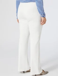 Pantaloni flare in cotone stretch