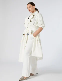 Pantaloni flare in cotone stretch