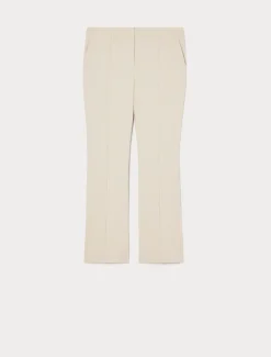 Pantaloni flare in cotone stretch