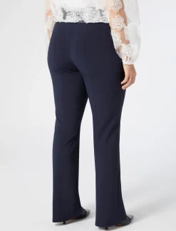 Pantaloni flare in tela di lana