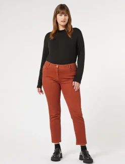 Pantaloni in bull di cotone stretch