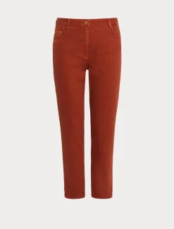 Pantaloni in bull di cotone stretch