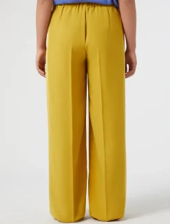 Pantaloni in crêpe envers satin