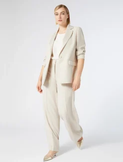 Pantaloni in crêpe envers satin