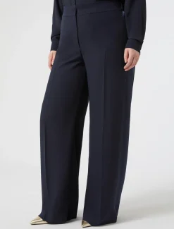 Pantaloni in crêpe envers satin