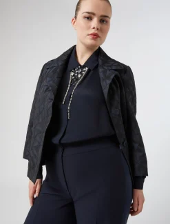 Pantaloni in crêpe envers satin