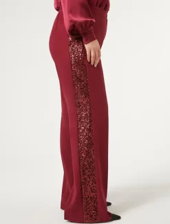 Pantaloni in crêpe envers satin