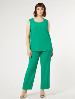 Pantaloni in crêpe envers satin