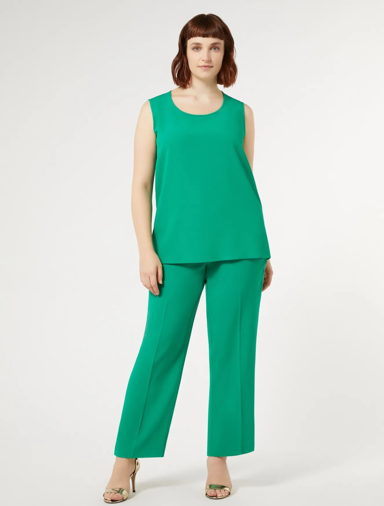 Pantaloni in crêpe envers satin