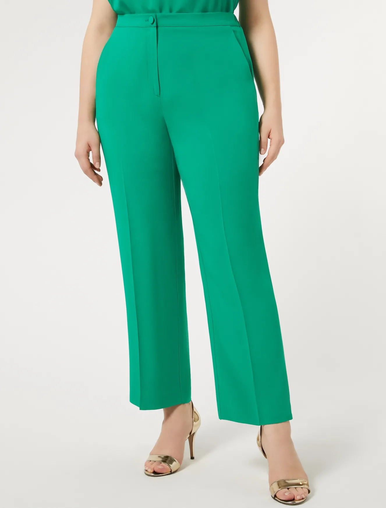 Pantaloni in crêpe envers satin