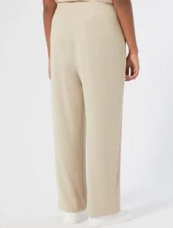 Pantaloni in crêpe envers satin