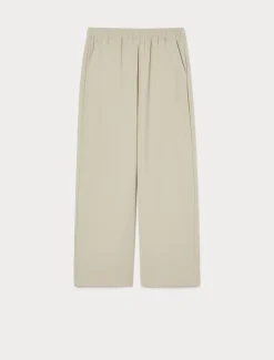 Pantaloni in crêpe envers satin