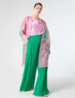Pantaloni in crêpe georgette