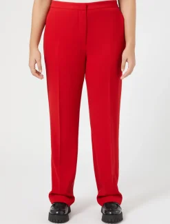 Pantaloni in crêpe satin di lana