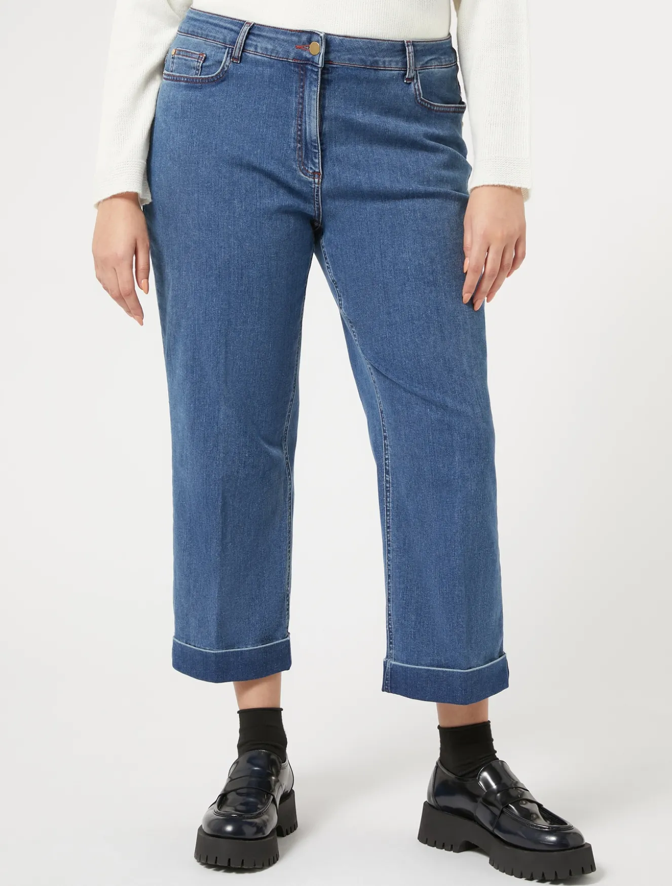 Pantaloni in denim di cotone stretch