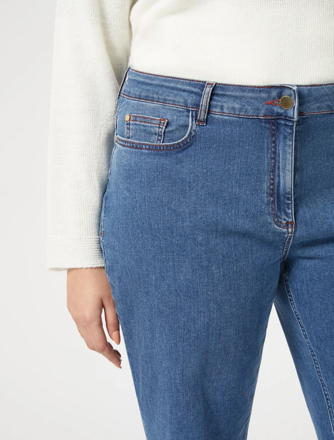 Pantaloni in denim di cotone stretch