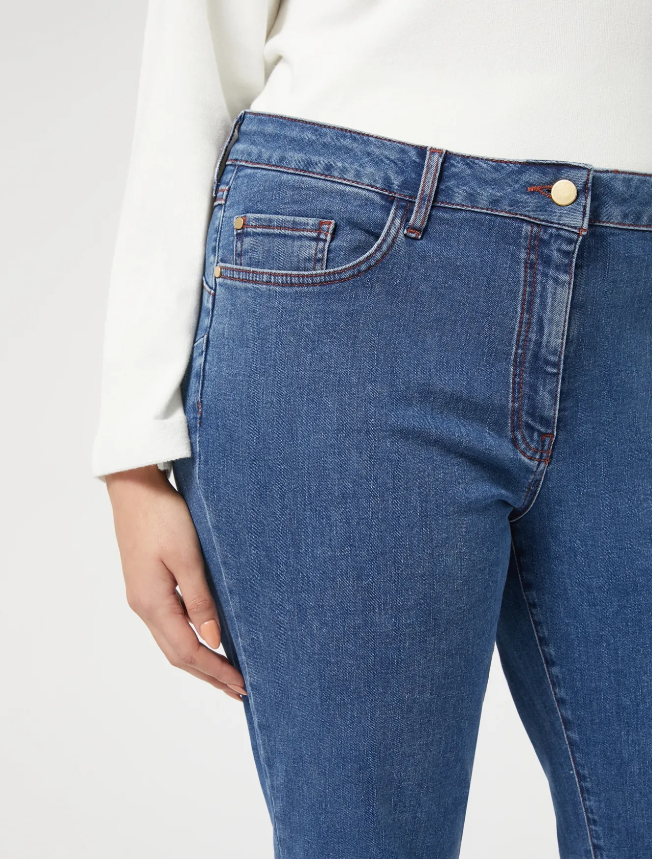 Pantaloni in denim di cotone stretch