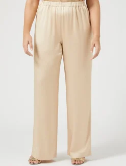 Pantaloni in envers satin lucido