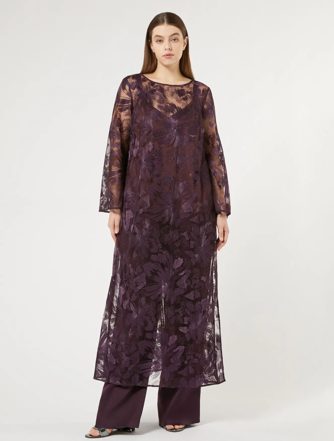 Pantaloni in envers satin lucido