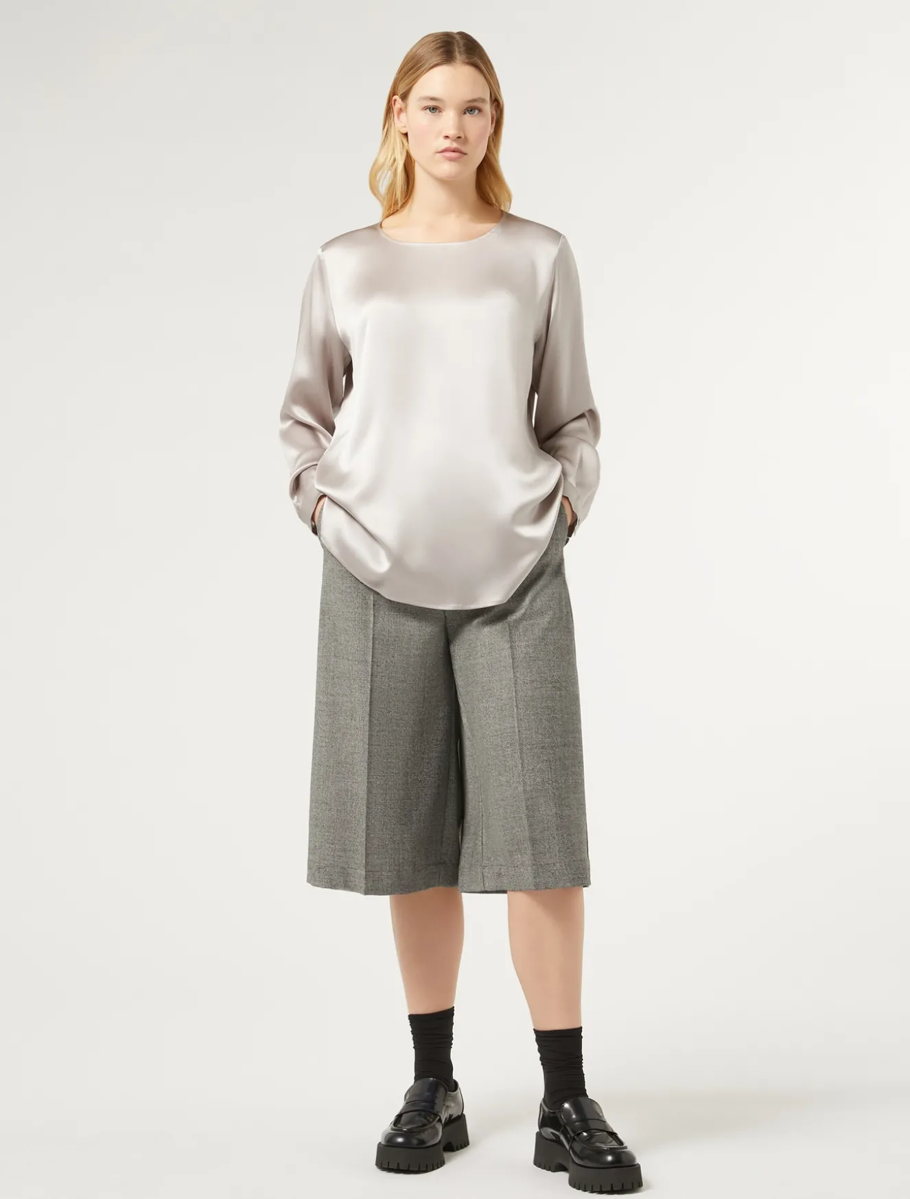 Pantaloni in flanella di lana