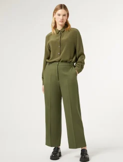 Pantaloni in gabardina di lana