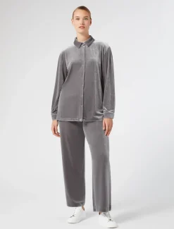 Pantaloni in jersey di velluto