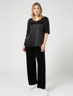 Pantaloni in jersey di velluto