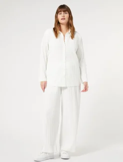 Pantaloni in jersey plissé