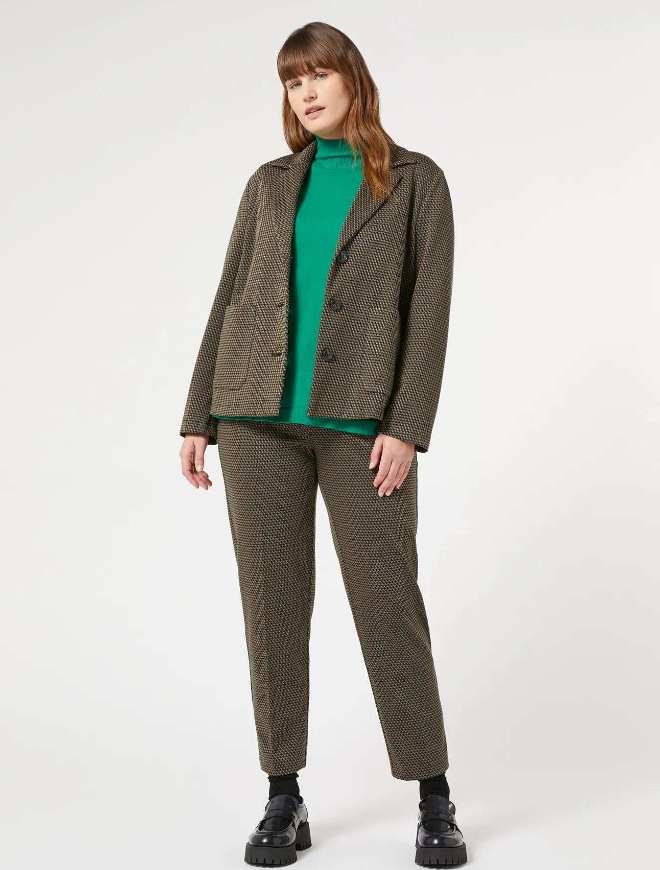 Pantaloni in jersey tinto filo