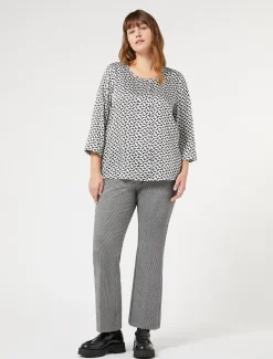 Pantaloni in jersey tinto filo