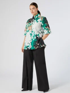 Pantaloni in popeline di cotone