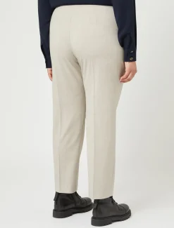 Pantaloni in popeline di pura lana