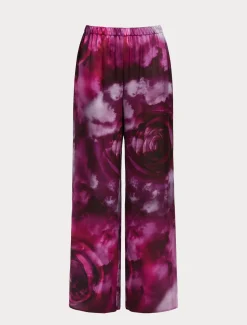 Pantaloni in raso di seta