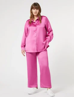 Pantaloni in raso fluido