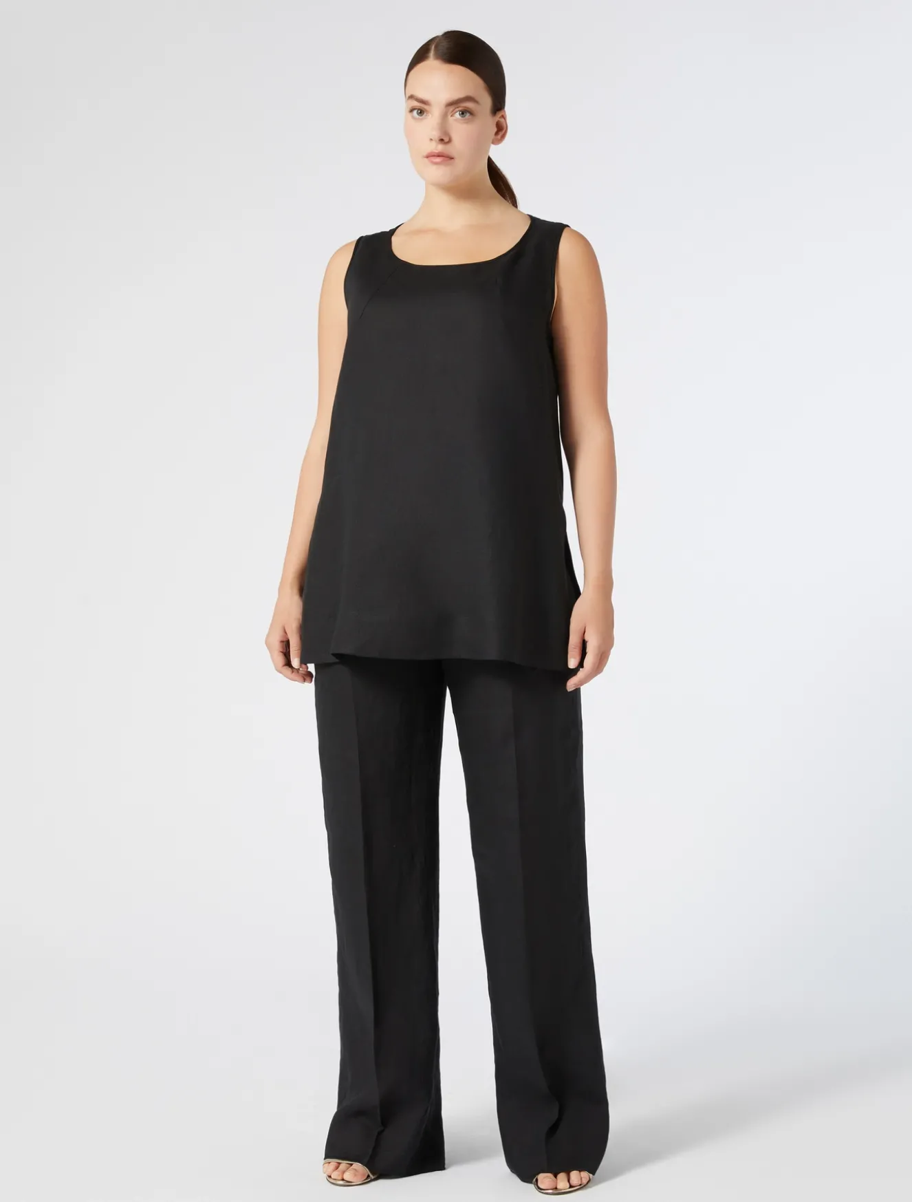 Pantaloni in tela di lino