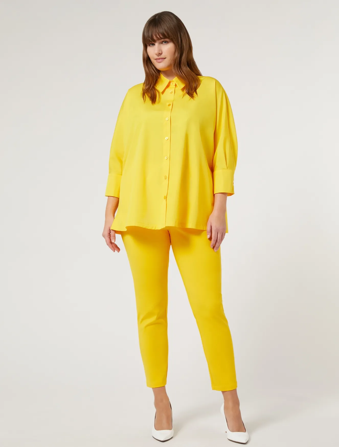 Pantaloni in tela di misto cotone