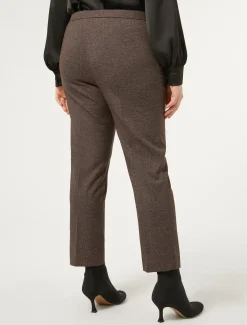 Pantaloni in tessuto tinto filo e viscosa