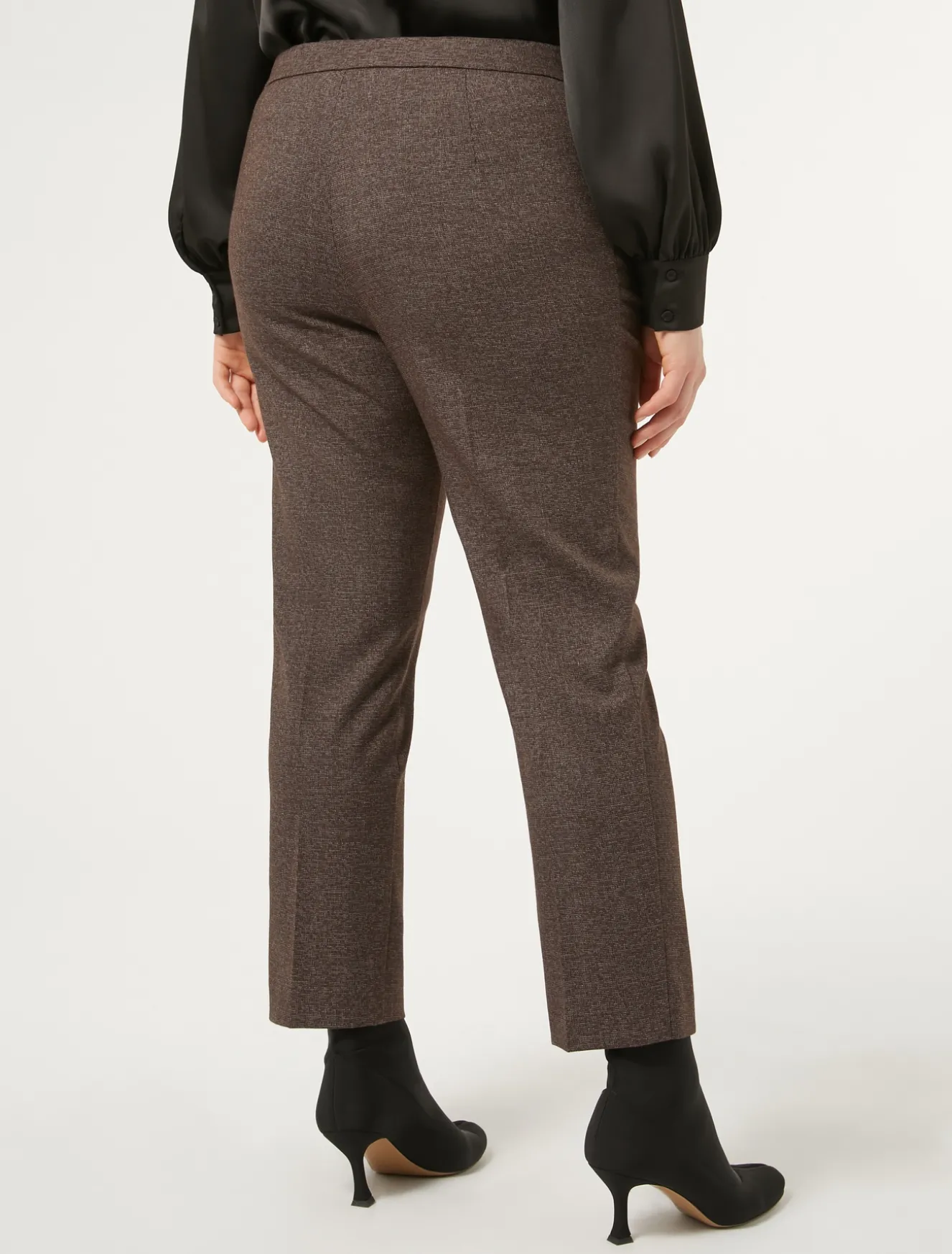 Pantaloni in tessuto tinto filo e viscosa