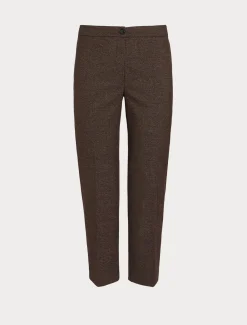 Pantaloni in tessuto tinto filo e viscosa