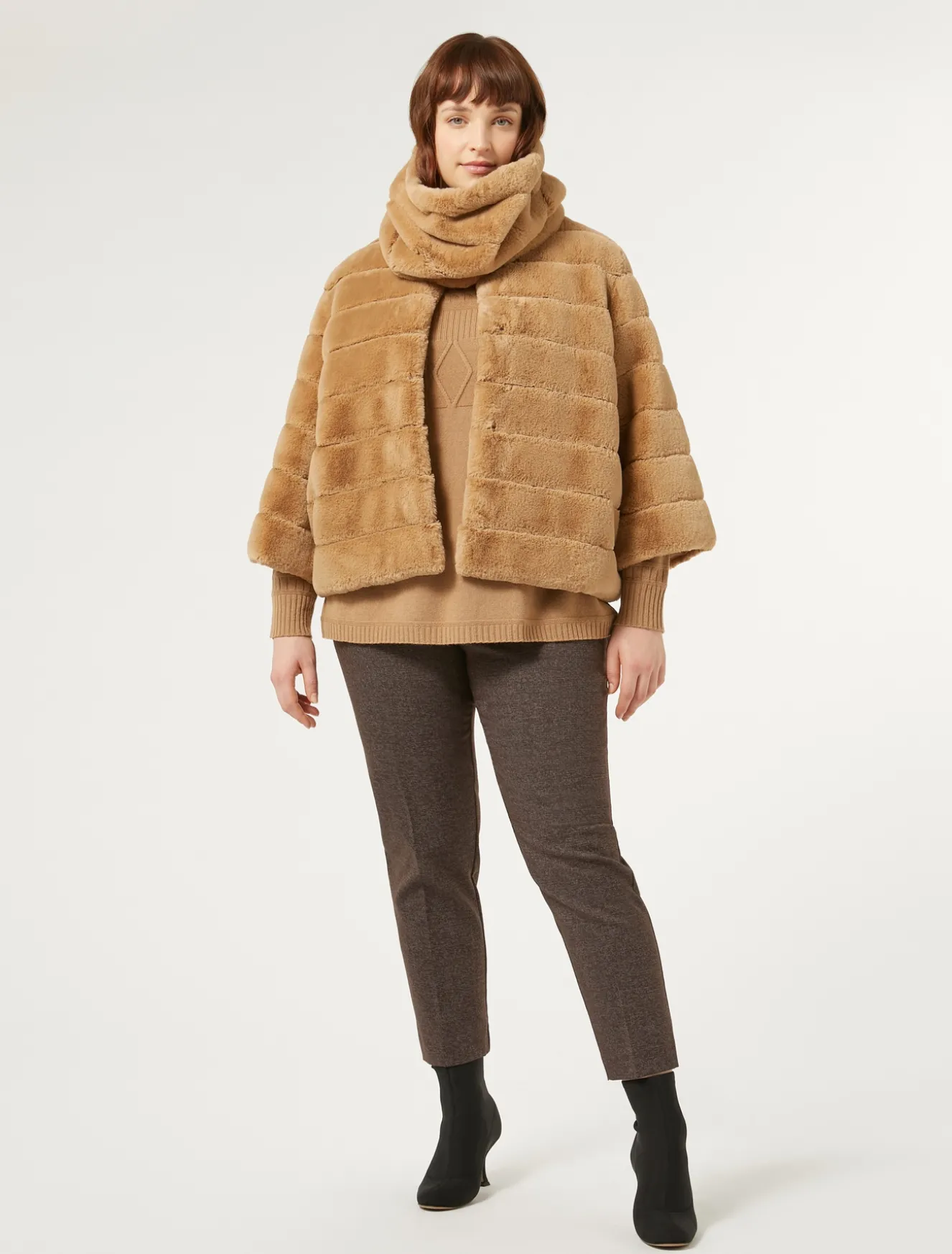 Pantaloni in tessuto tinto filo e viscosa